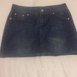 Denim mini skirt